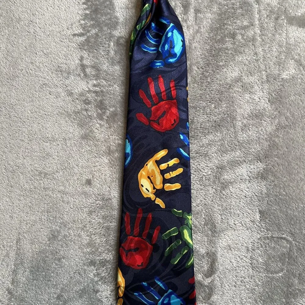 Steven Harris Tie 58 Inches Blue Handmade Polyester Kids Teacher